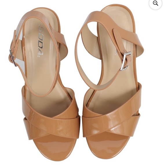 Soda Women's Brown Platform Heels - Picture 3 of 5